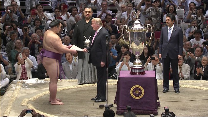 トランプ大統領が大相撲を観戦