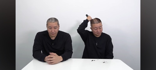 チョコプラ頭を丸めて謝罪