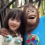 【動画】幼女、サルを手懐ける